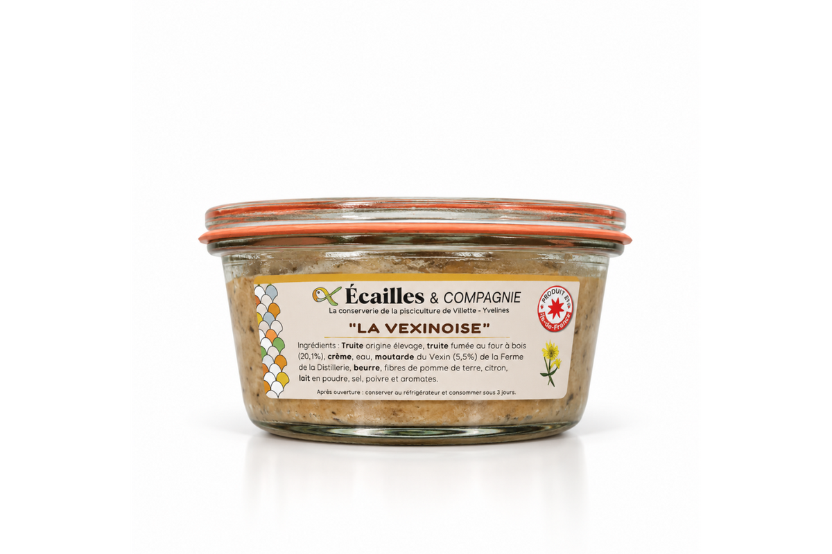 Rillettes Truite Moutarde "La Vexinoise" 180g - Ecailles et Compagnie