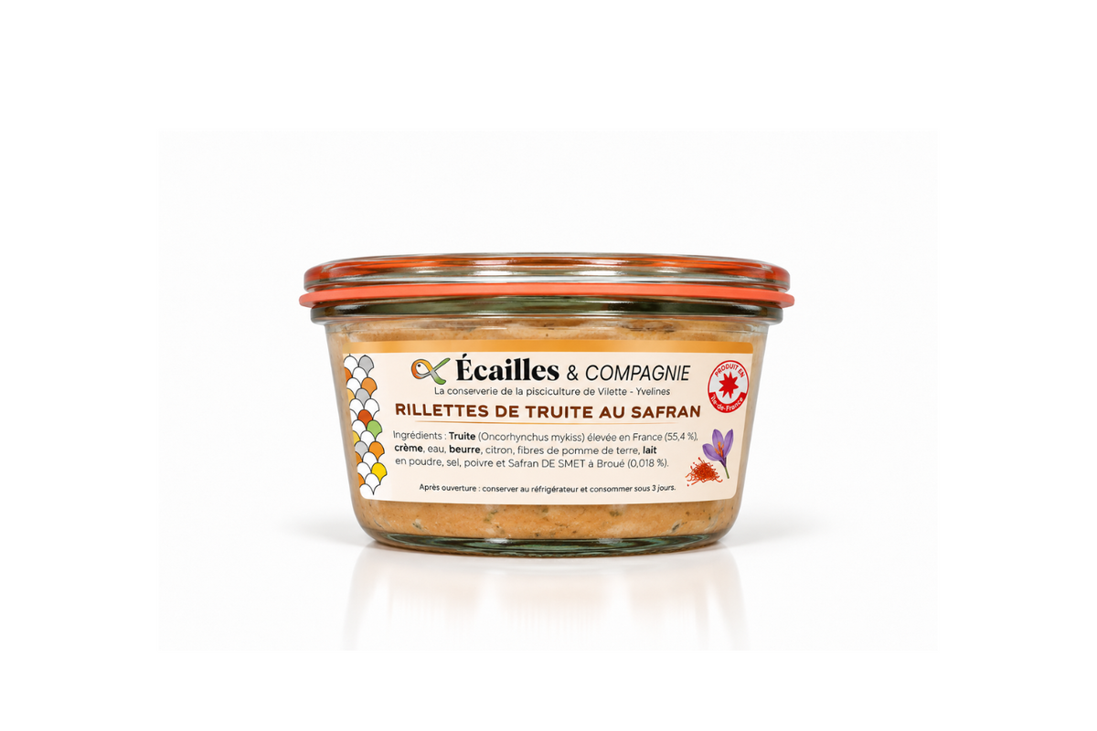 Rillettes de Truite au Safran 180g - Ecailles et Compagnie