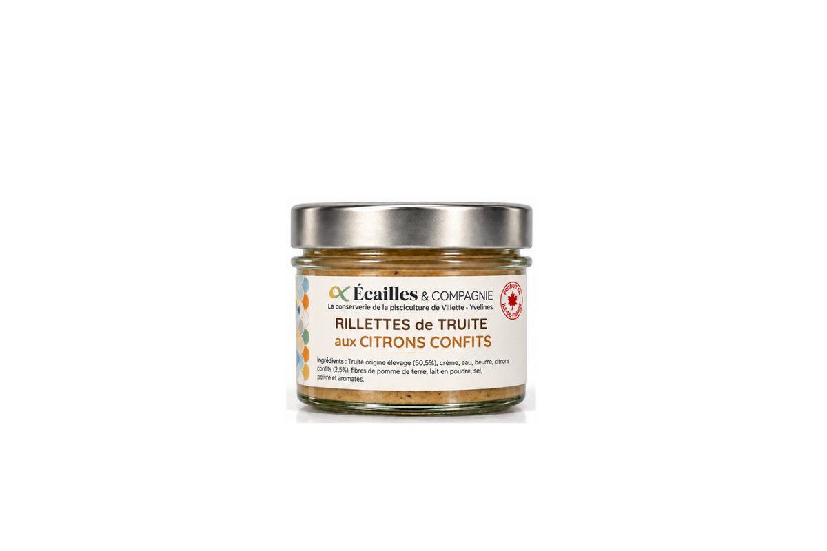 Rillette de Truite aux Citrons Confits 100g - Ecailles et Compagnie