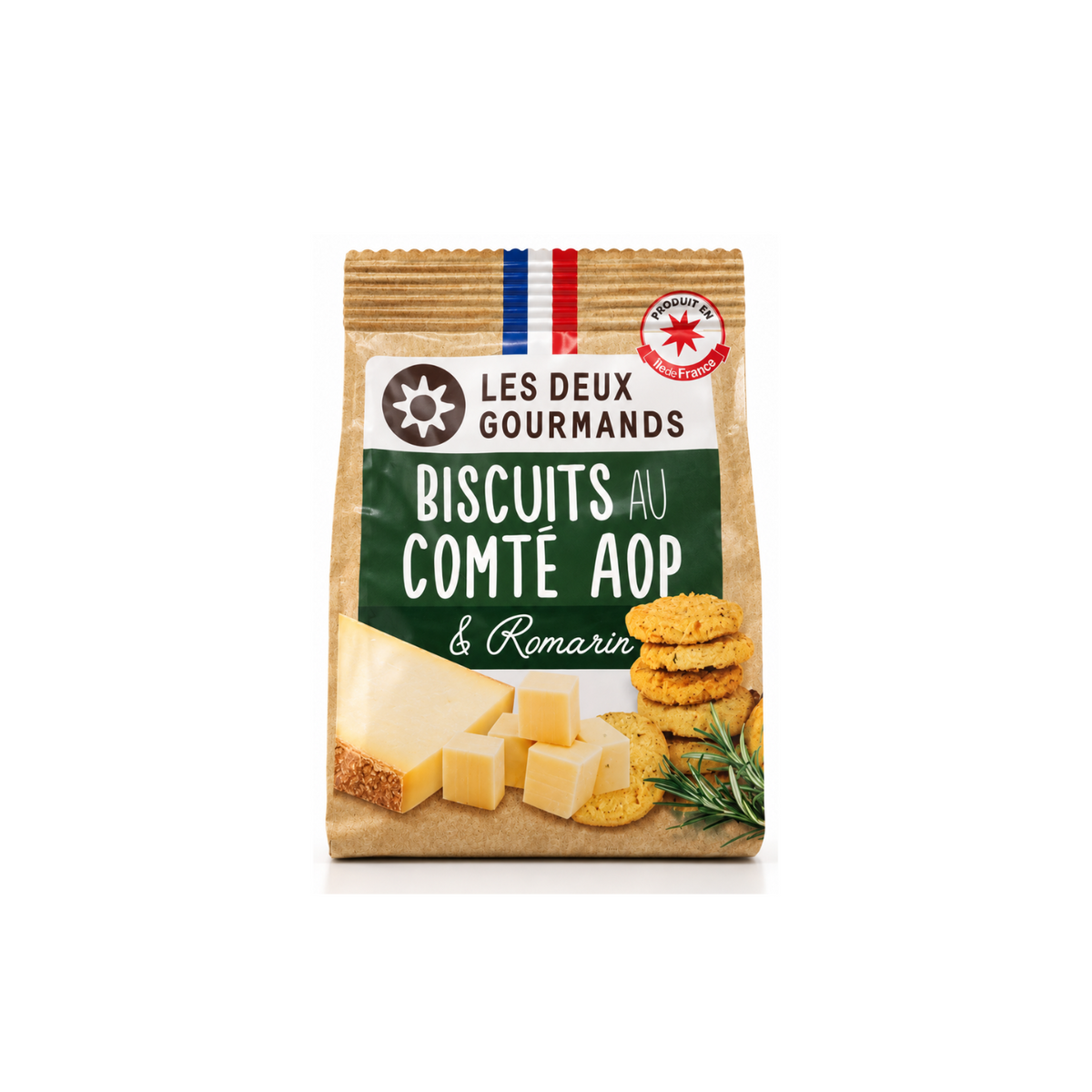 Biscuit au Compté Romarin 30g - Les Deux Gourmands