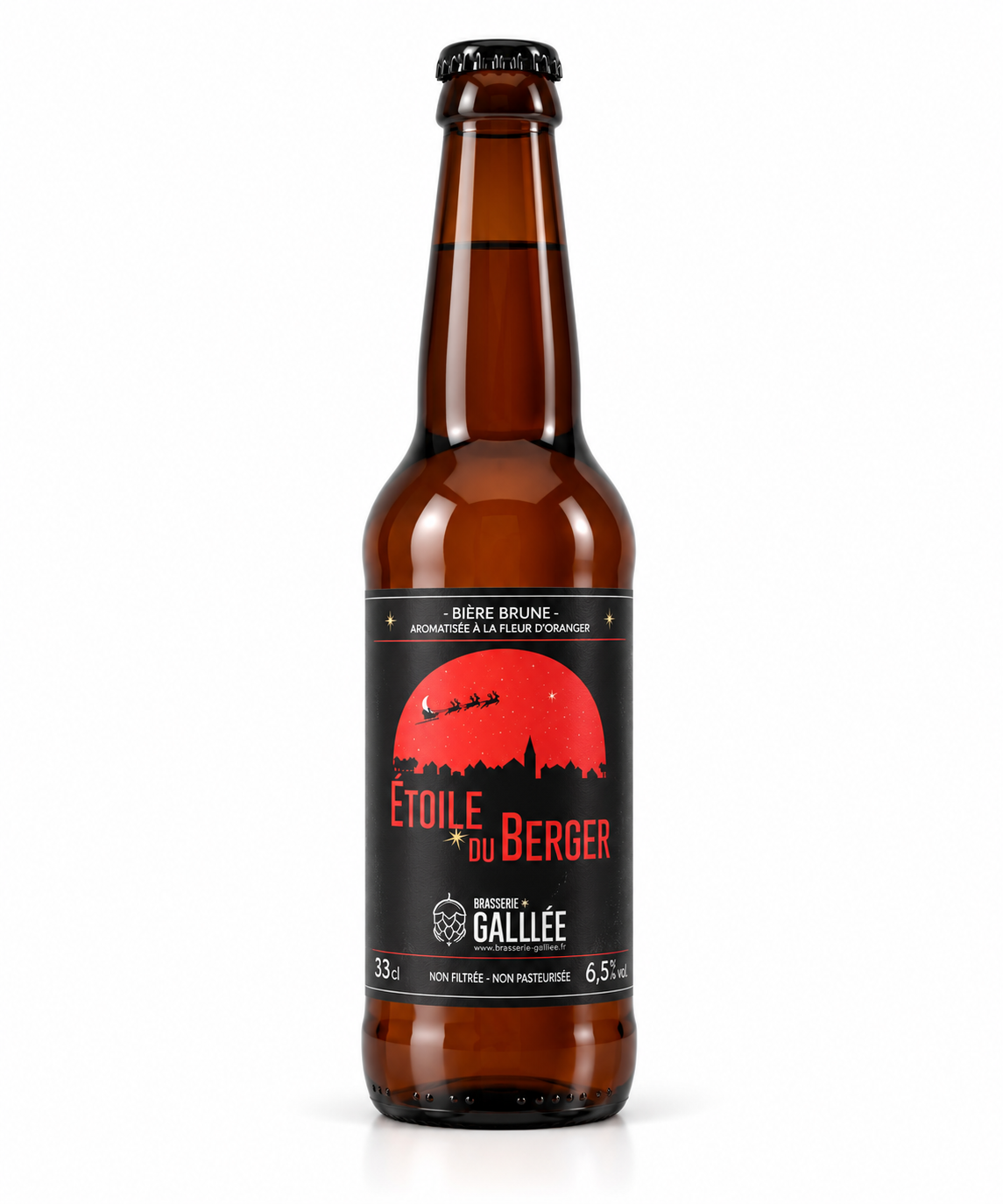 Bière Brune Etoile du Berger 33cl - Brasserie Galilée