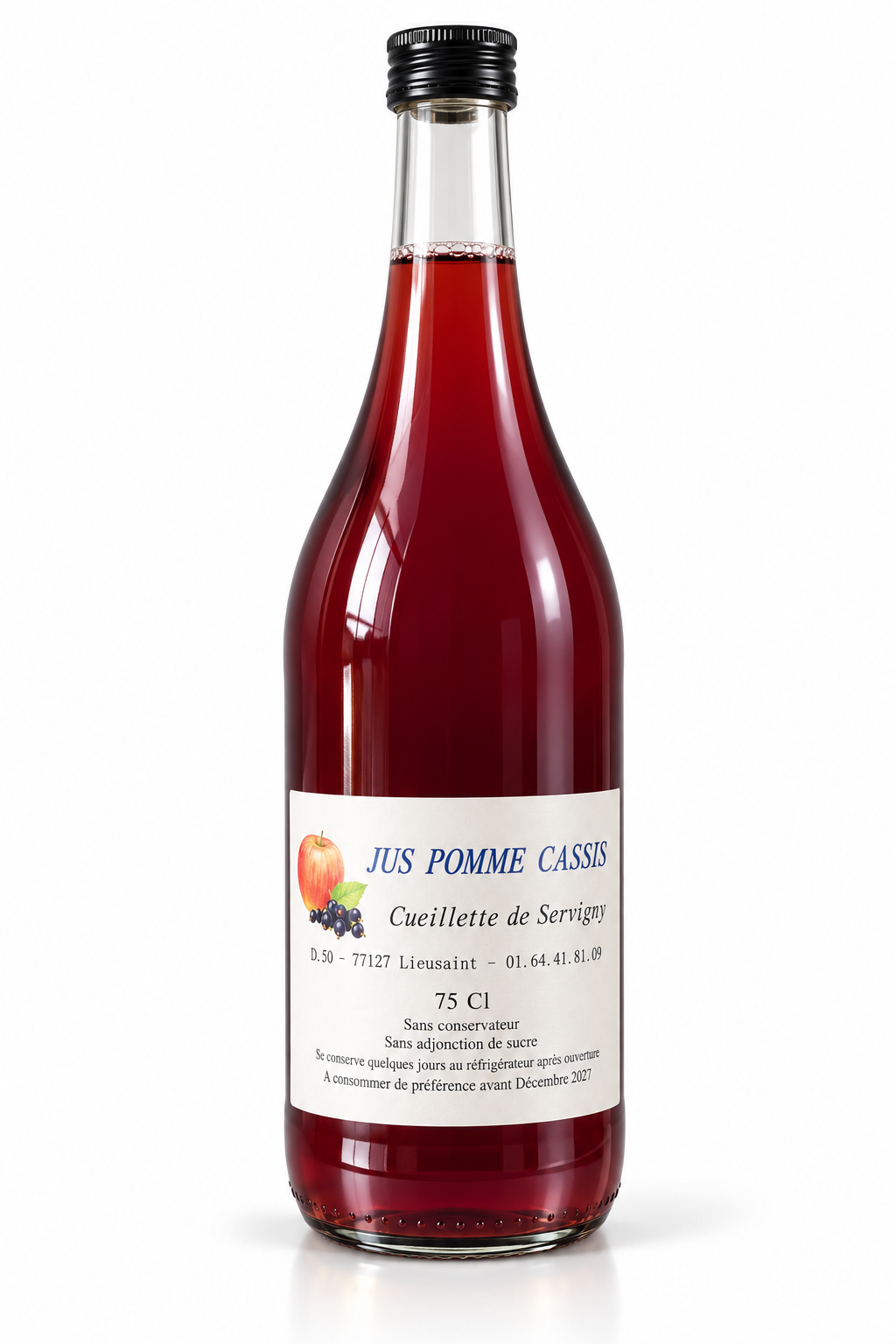 Jus de Pomme Cassis 75cl - Ferme de Servigny