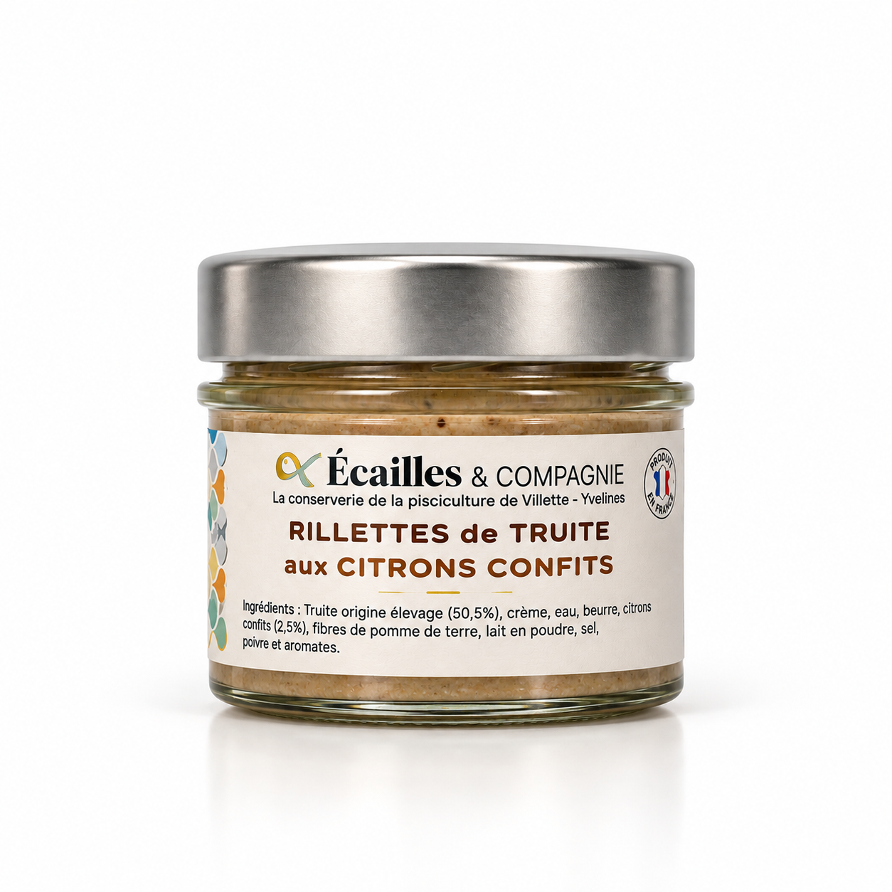 Rillette de Truite aux Citrons Confits 100g - Ecailles et Compagnie