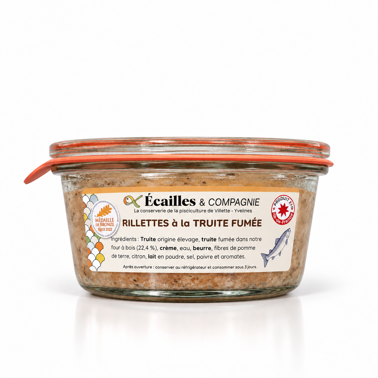 Rillettes à la Truite Fumée 180g - Ecailles et Compagnie