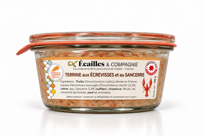 Terrine aux Ecrevisses et aux Sancerre 180g - Ecailles et Compagnie