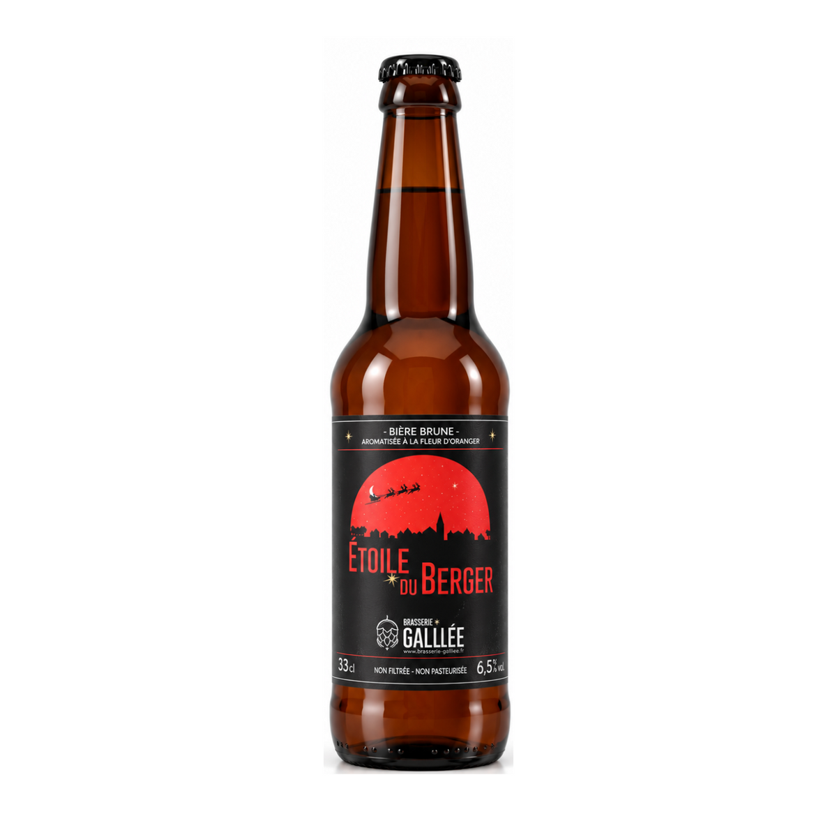 Bière Brune Etoile du Berger 33cl - Brasserie Galilée